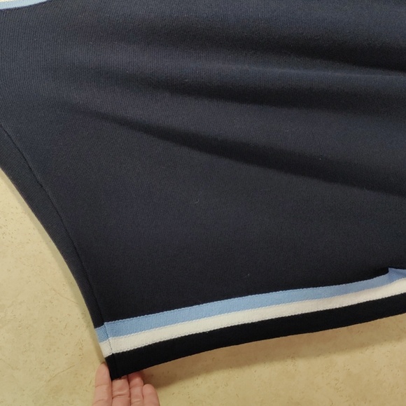 10123 Talbots navy blue sweater knit poncho 2X/3X NWT - Picture 5 of 12